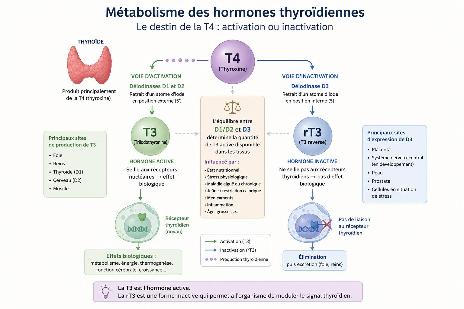 Lire la suite à propos de l’article Thyroïde : T3 reverse (rT3) élevée, faut-il la doser ?